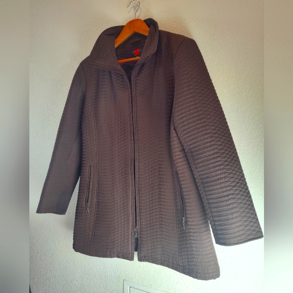 Gallery Brand Chocolate Brown quilted jacket szL Great Condition